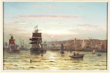 Ingång till Tyne, solnedgång